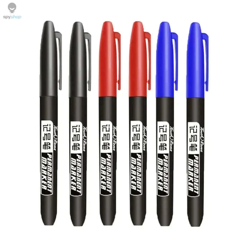 Permanent Marker Pen Set – Waterproof Fine Tip Markers for Creative Work-5 Black 5 Blue