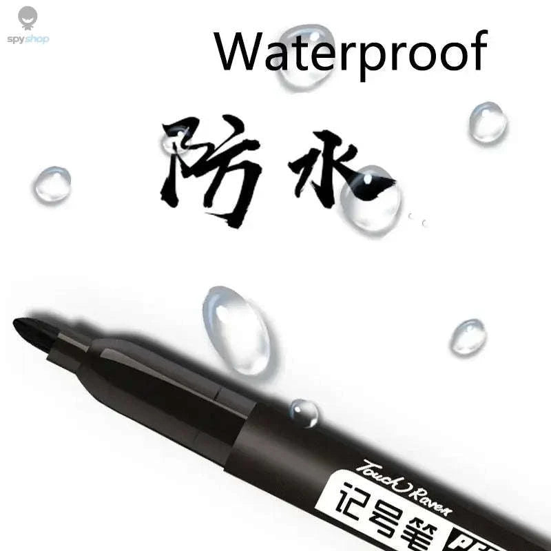 Permanent Marker Pen Set – Waterproof Fine Tip Markers for Creative Work-5 Black 5 Blue