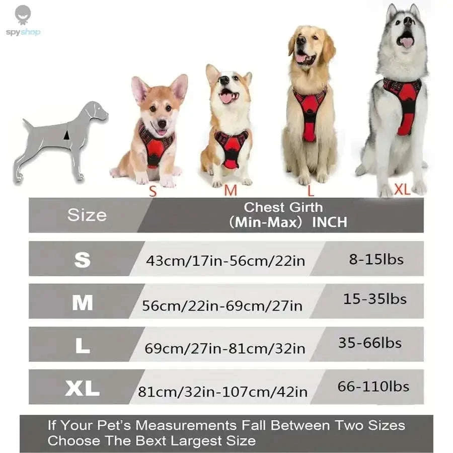 Personalized Adjustable Dog Vest Harness for Secure Walks-Black / S / CHINA
