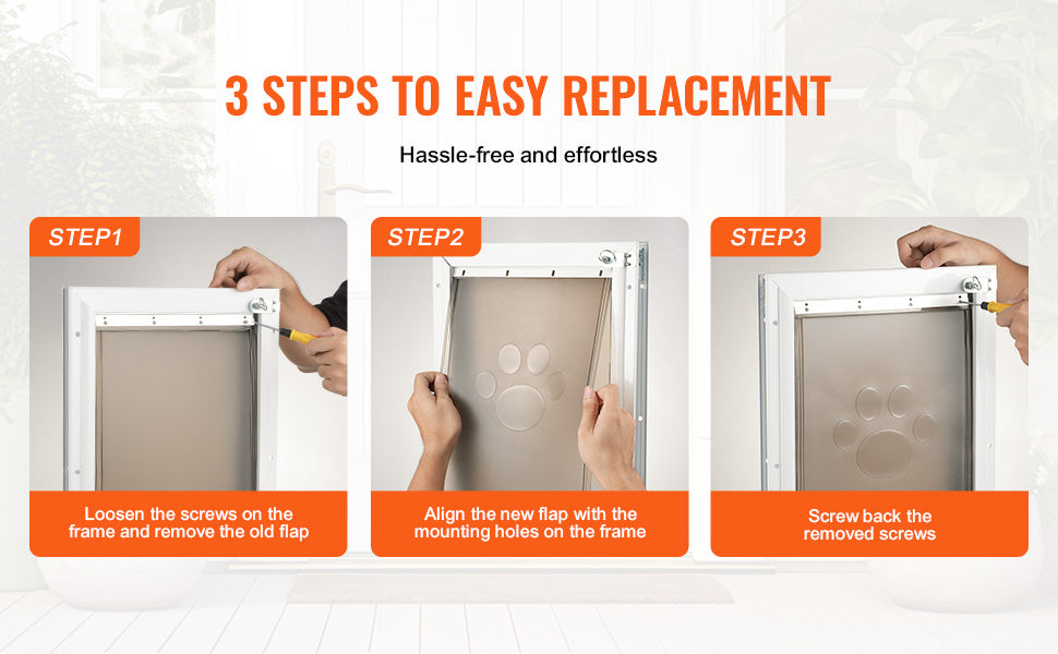 Magnetic Pet Door Replacement Flap Weatherproof PVC Dog Door Insert