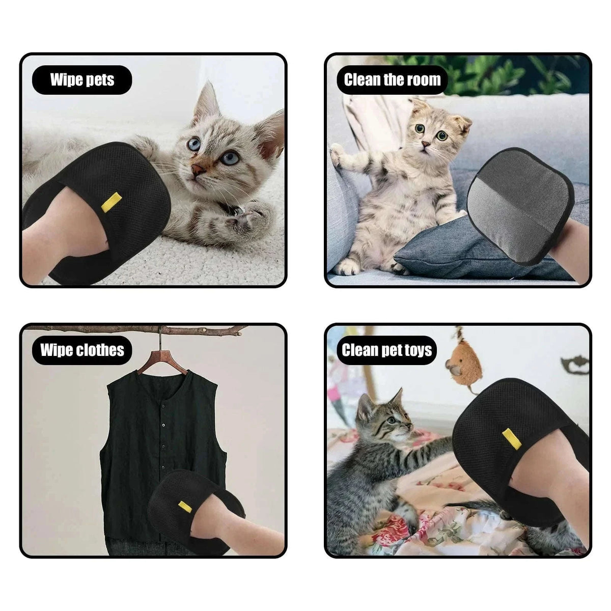 Pet Grooming Gloves for Easy Fur Removal and Gentle Massage-5PCS