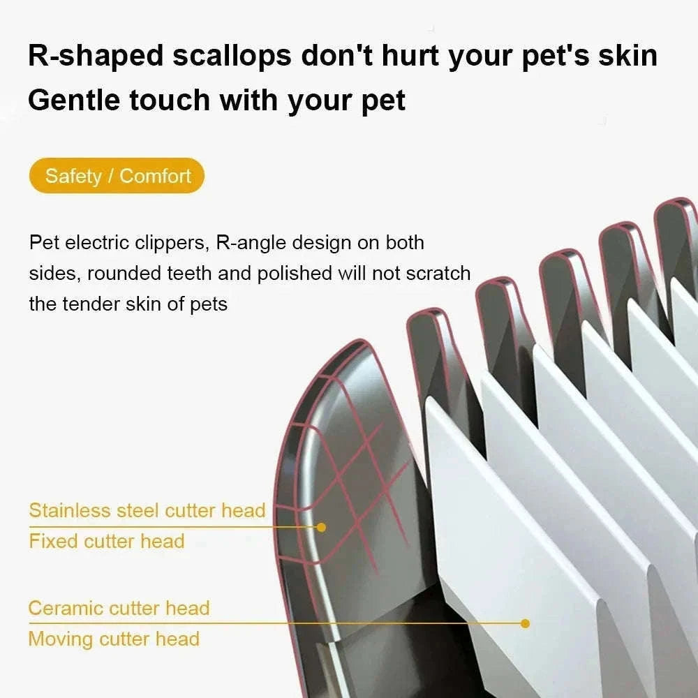 Pet Hair Clipper & Trimmer for Dogs and Cats-Gold