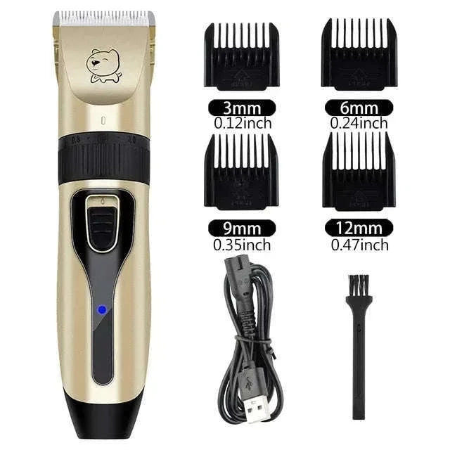 Pet Hair Clipper & Trimmer for Dogs and Cats-Gold