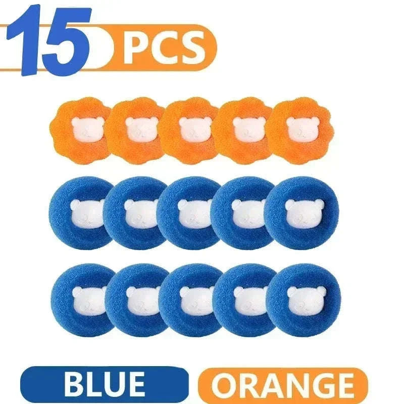 Pet Hair Collector Laundry Balls for Cleaner, Fresher Washes-Blue 6Pcs