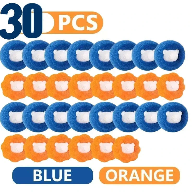 Pet Hair Collector Laundry Balls for Cleaner Laundry-Blue 6Pcs