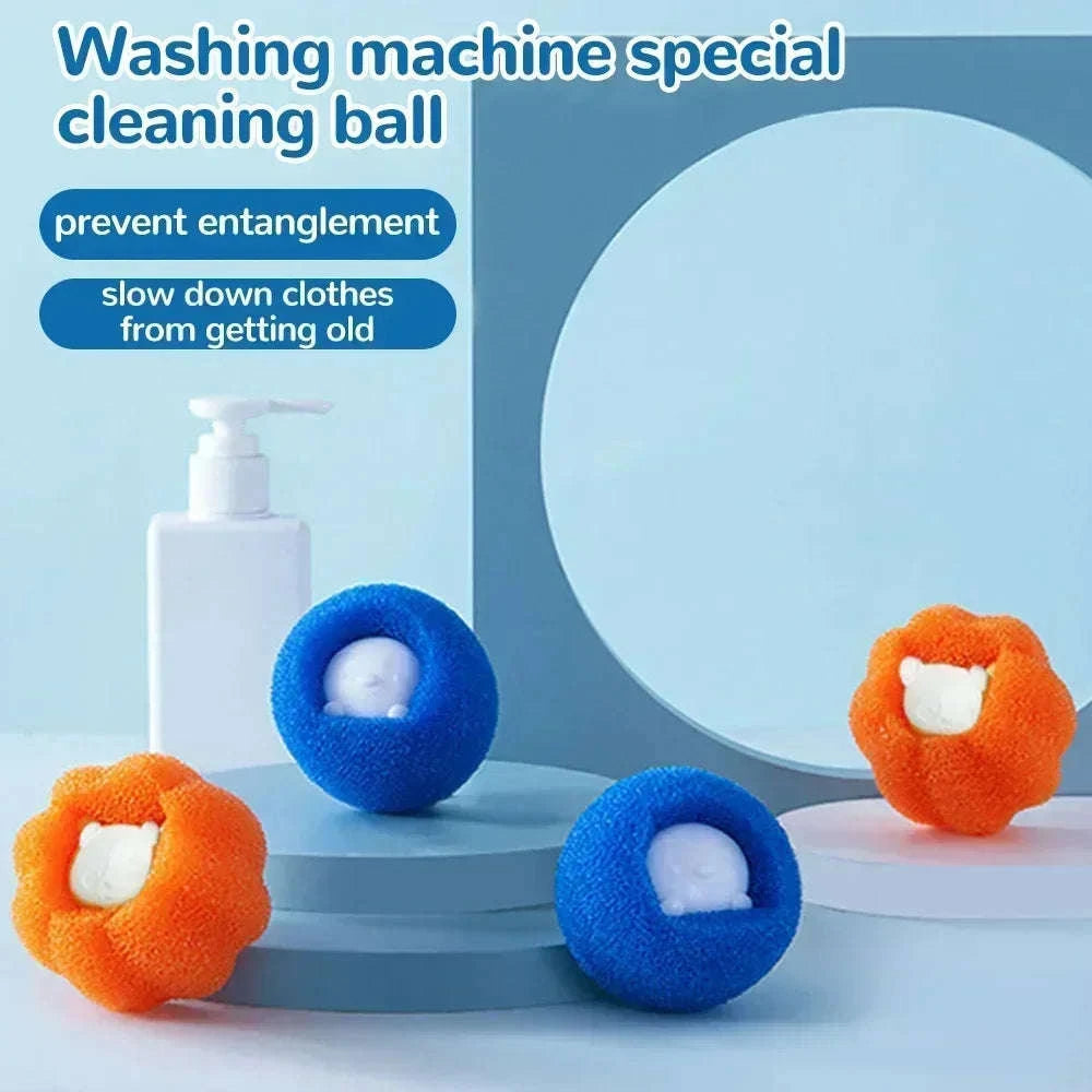 Pet Hair Collector Laundry Balls for Cleaner Laundry-Blue 6Pcs