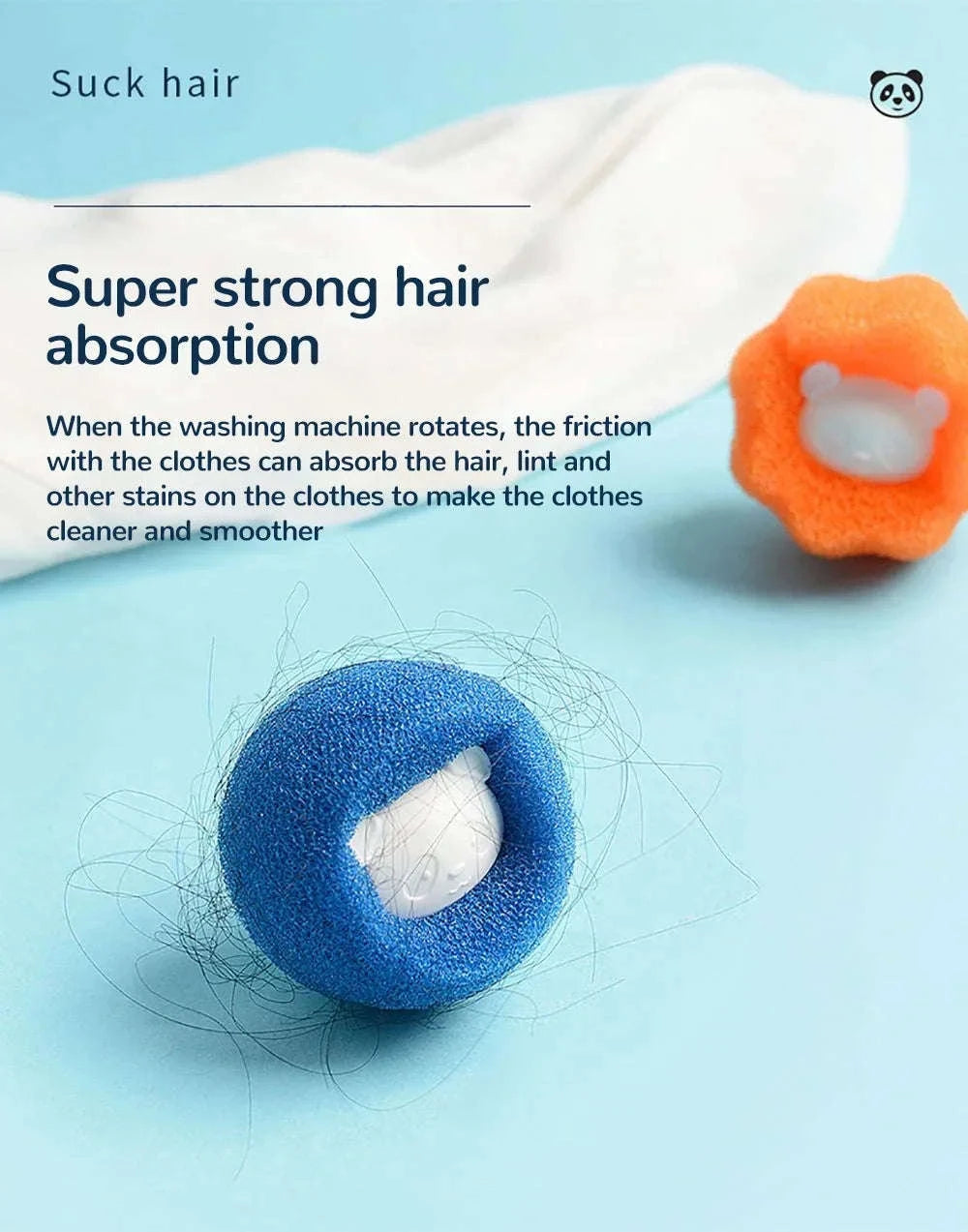 Pet Hair Collector Laundry Balls for Cleaner Laundry-Blue 6Pcs