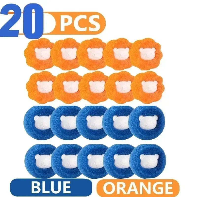 Pet Hair Collector Laundry Balls for Cleaner Laundry-Blue 6Pcs