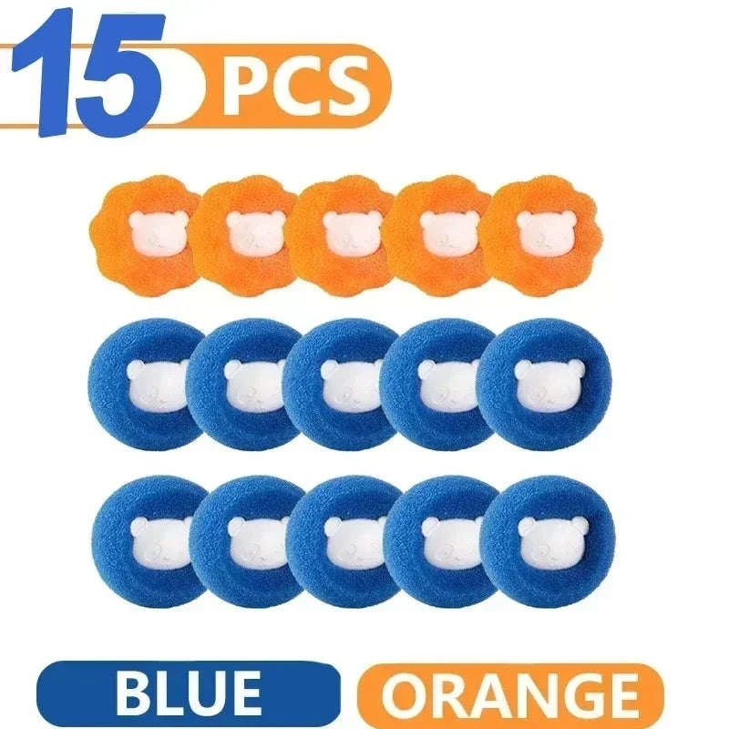 Pet Hair Collector Laundry Balls for Cleaner Laundry-Blue 6Pcs