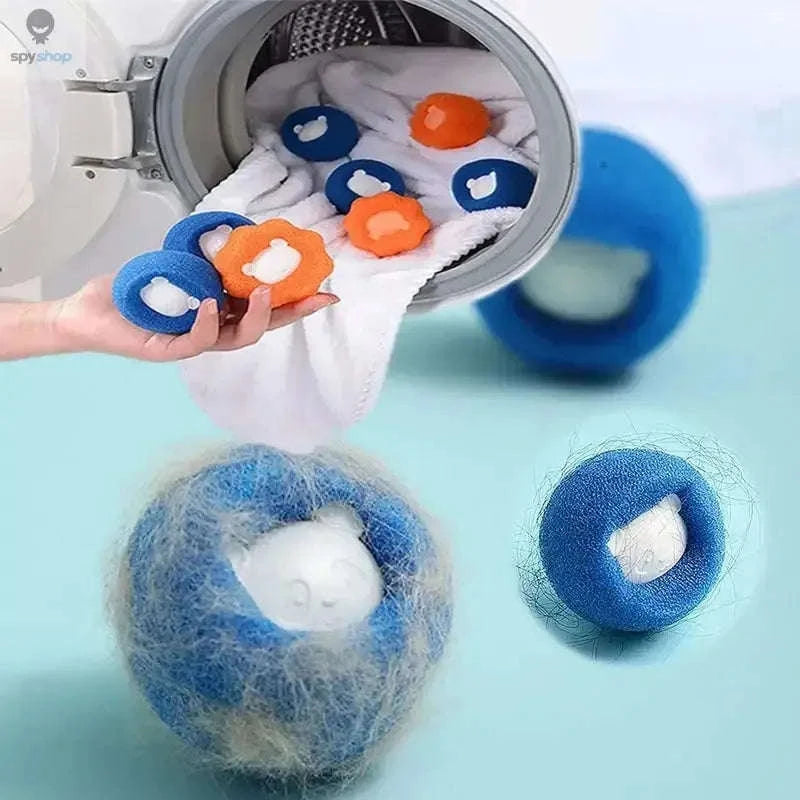 Pet Hair Remover Laundry Balls – Reusable Fur Catcher for Cleaner Clothes-Blue-3PC / 58x58x5mm