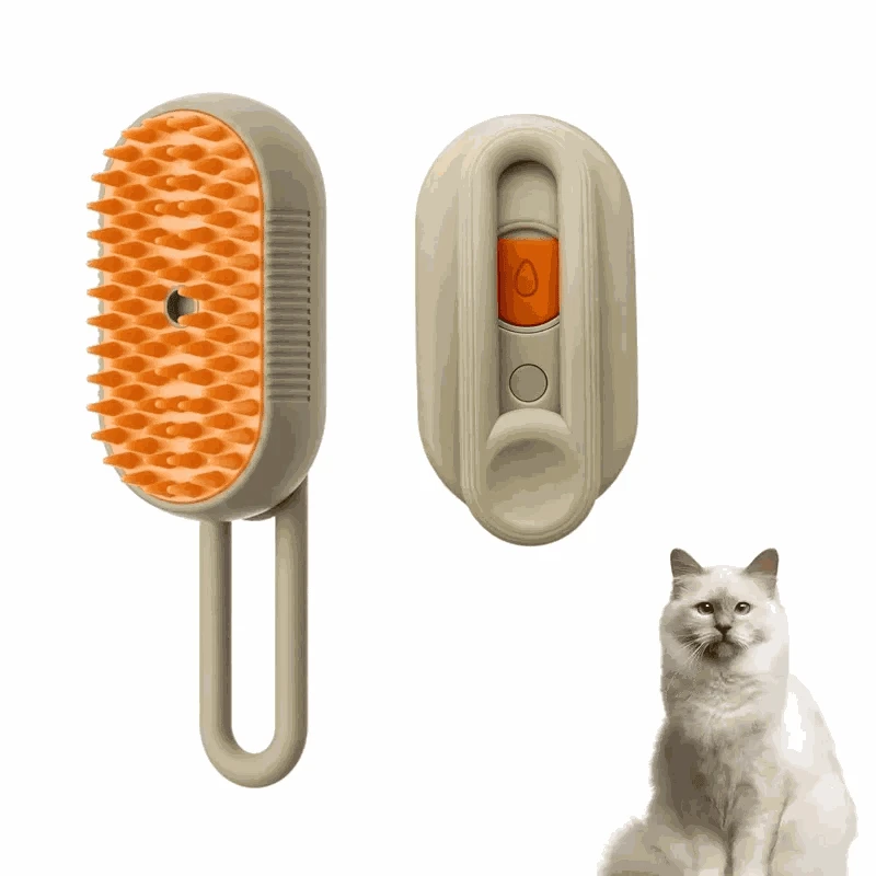 Pet Spray Hair Comb with Steam Mist Grooming Brush-Upgrade Green