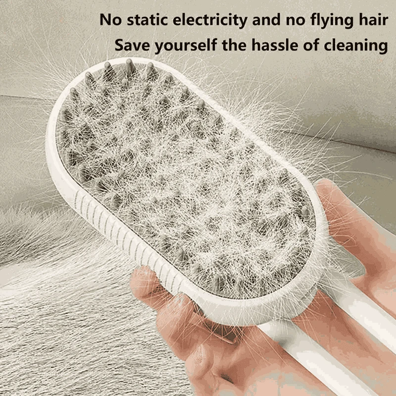 Pet Spray Hair Comb with Steam Mist Grooming Brush-Upgrade Green