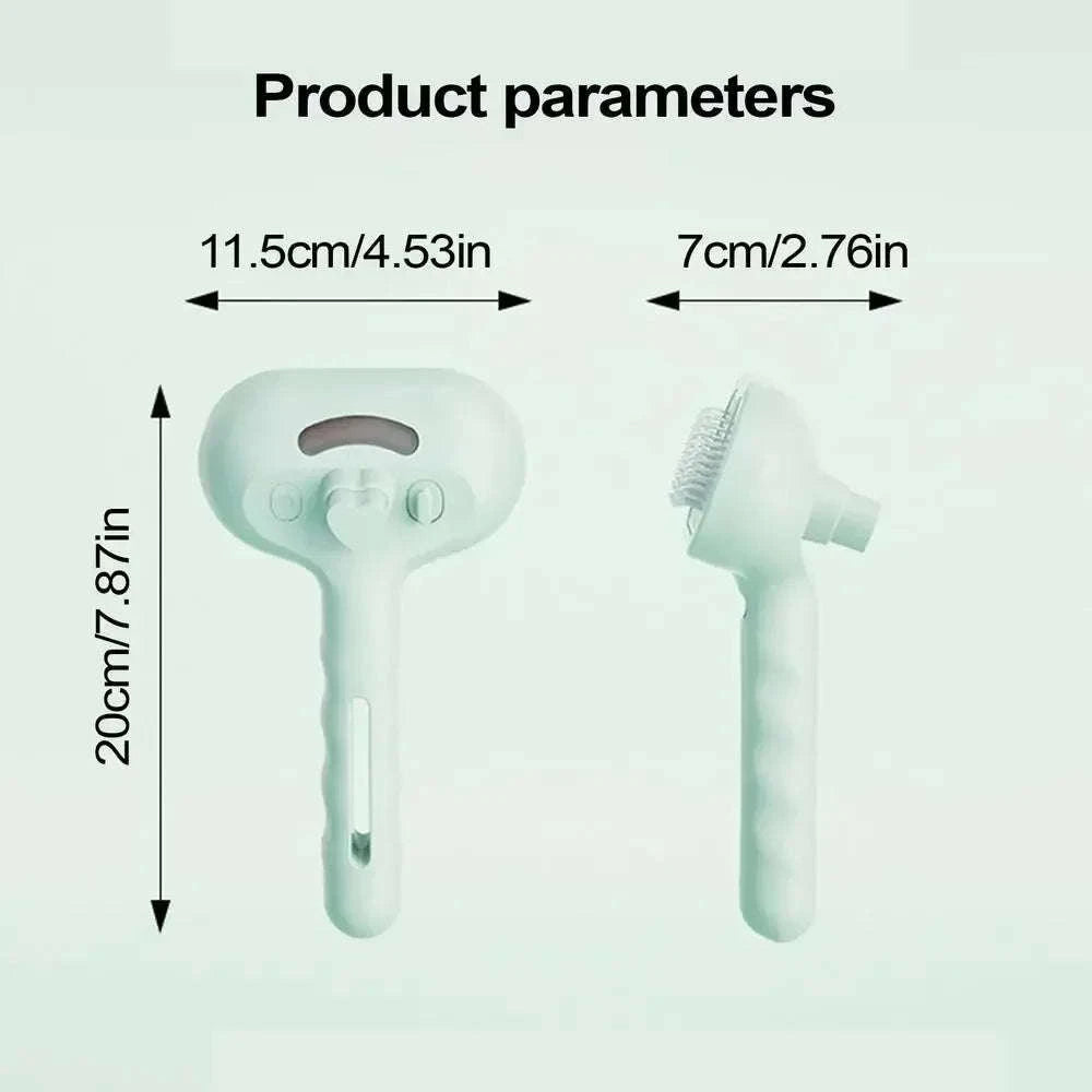 Pet Spray Hair Comb with Steam Mist Grooming Brush-White handle