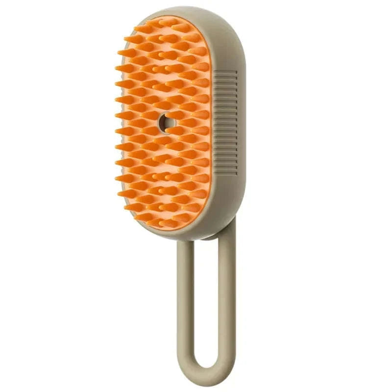 Pet Spray Hair Comb with Steam Mist Grooming Brush-White handle
