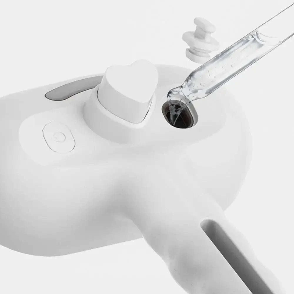 Pet Spray Hair Comb with Steam Mist Grooming Brush-White handle