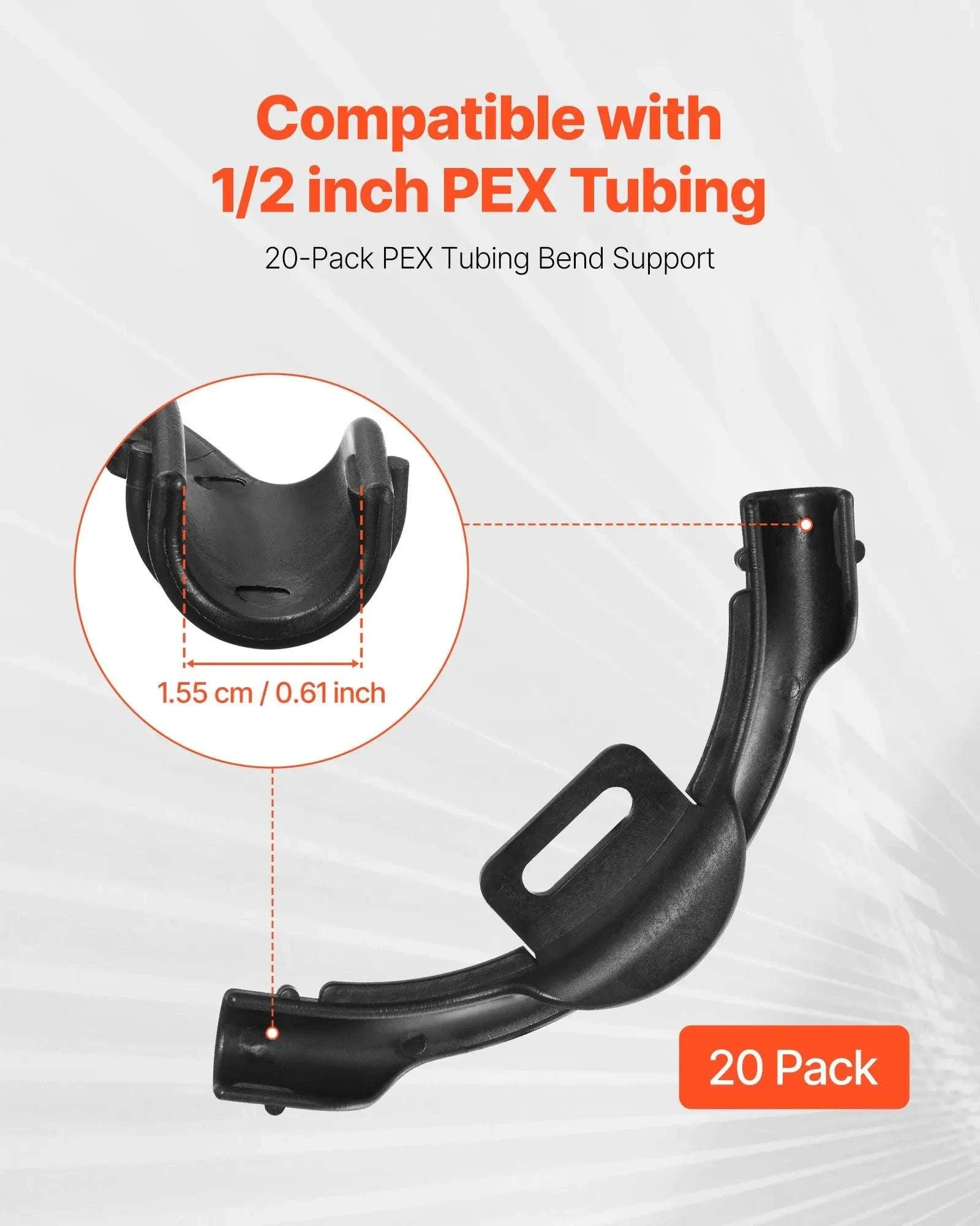 PEX Tubing 90° Bend Support Elbow Guides – 20 Pack-United States