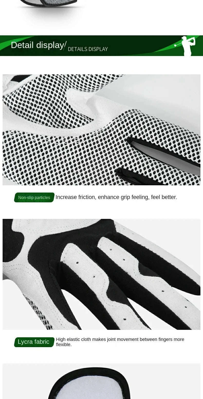 PGM Professional Golf Gloves-grey-left hand-1pcs / 23