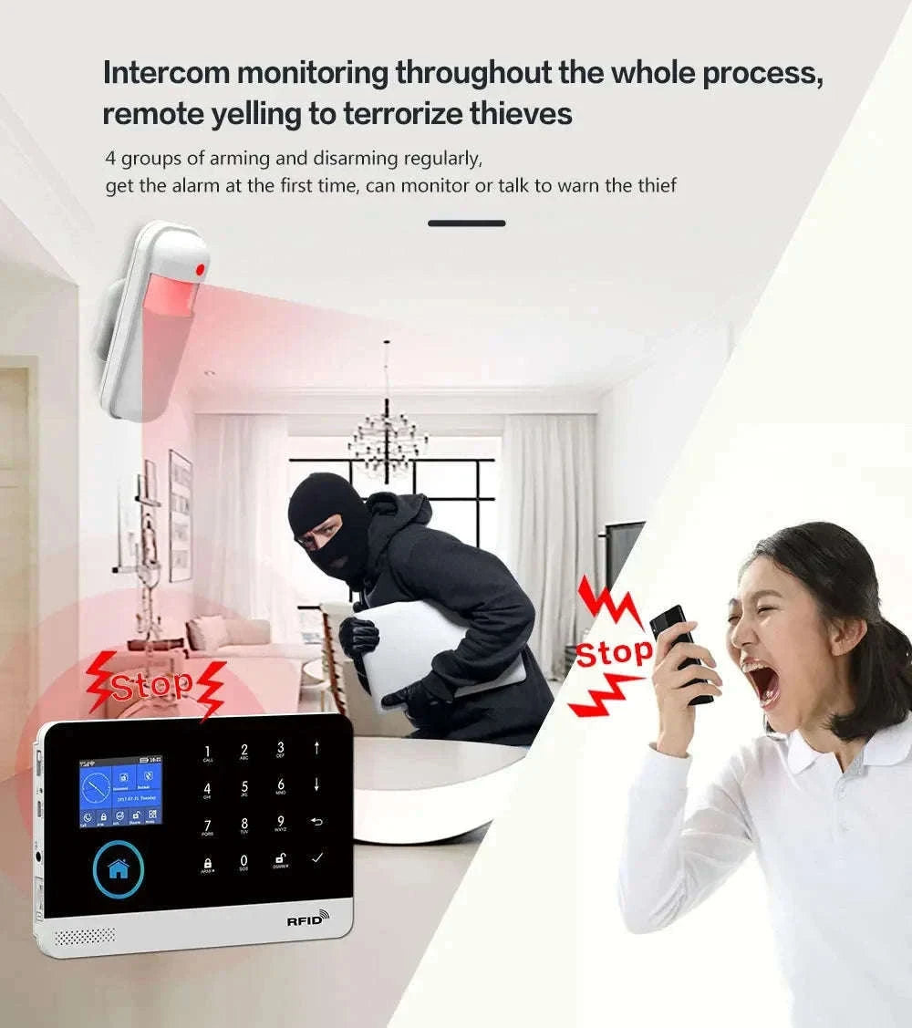 PGST PG103 Smart Home Alarm System with App Control-PA-442-1 / UK Plug / CHINA