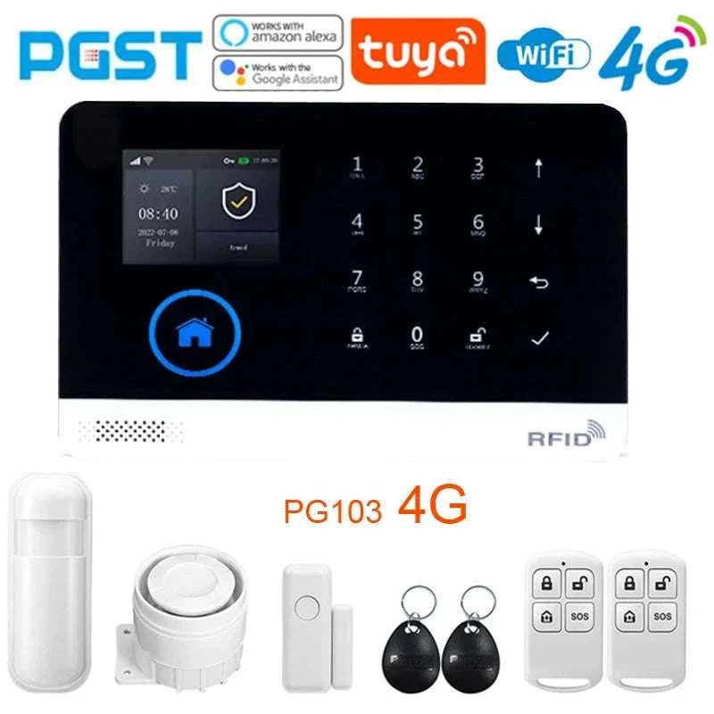 PGST PG103 Smart Home Alarm System with App Control-PA-442-1 / UK Plug / CHINA