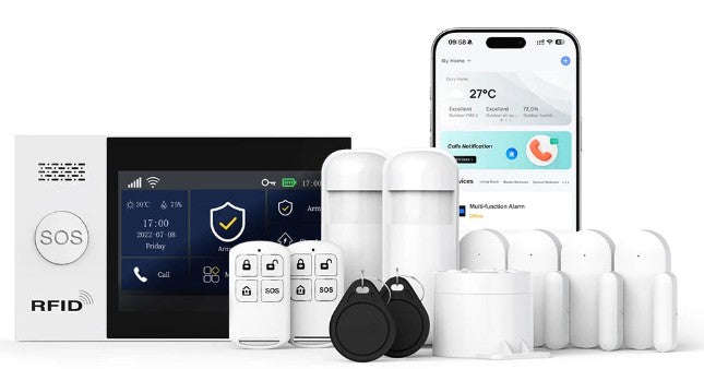PGST WiFi 4G Tuya Smart Home Alarm System-4G WiFi Kit A / UK Plug / CHINA