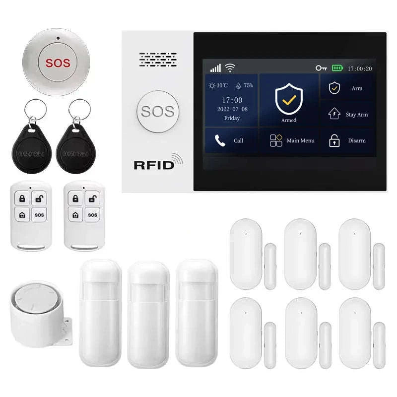 PGST WiFi 4G Tuya Smart Home Alarm System-4G WiFi Kit A / UK Plug / CHINA