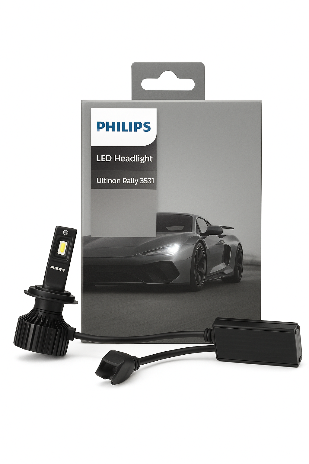 Philips LED H7 Ultinon Rally 3551 Max Power 50W 4500LM Car Headlight 6500K White LED Lamps Max Lumen Watt PX26d LUM11972U3551X2