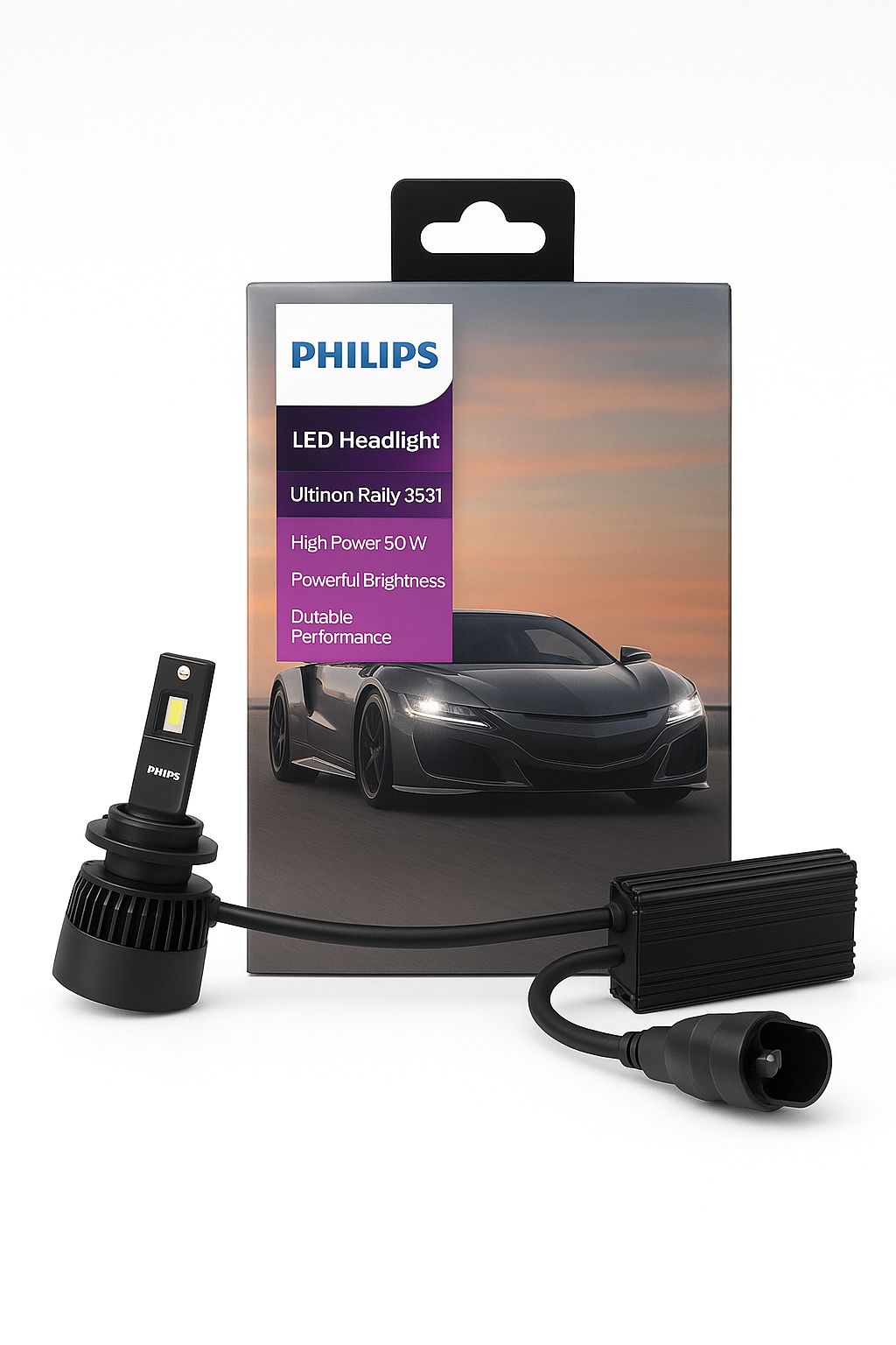 Philips Ultinon Rally 3551 H11 Car LED Head Light 100W 9000LM High Power Super Bright 6500K White Retrofit Lamps LUM11362U3551X2 - Spy-shop.com