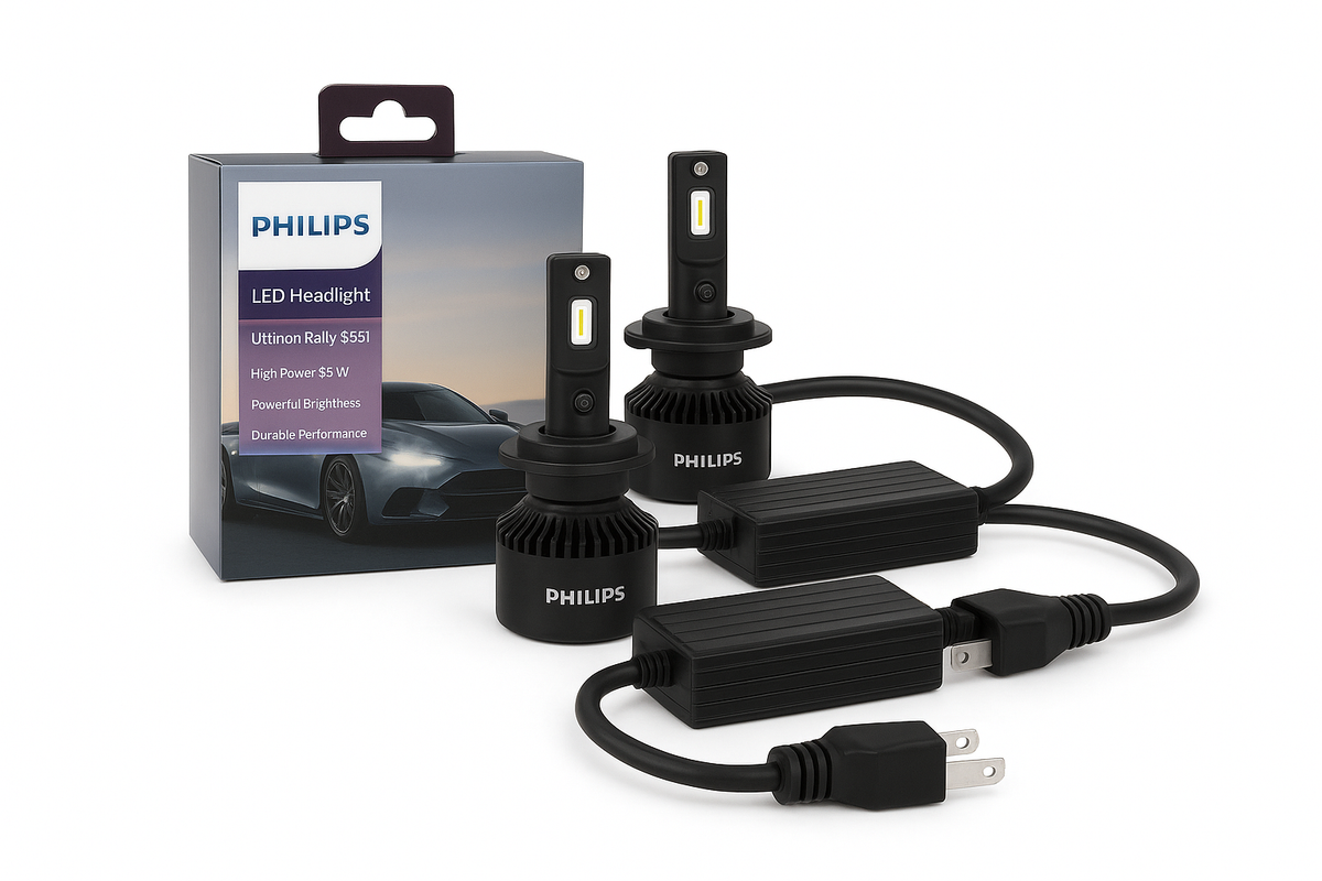 Philips Ultinon Rally 3551 H7 H4 H11 HB3 HB4 HIR2 LED světlomet 100W 9000LM Vysoký výkon Super jasné auto světlo 6500K Bílá lampy