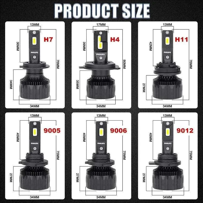 Philips Ultinon Rally 3551 LED Headlight Bulbs 6500K 50W-H18 1 pair