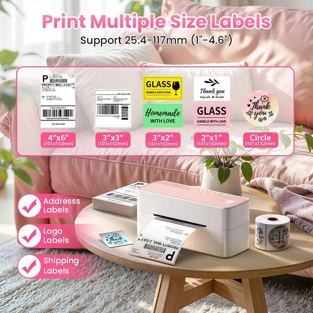 Phomemo 241 Bluetooth Thermal Shipping Label Printer 4x6-Black 241BT / EU Plug