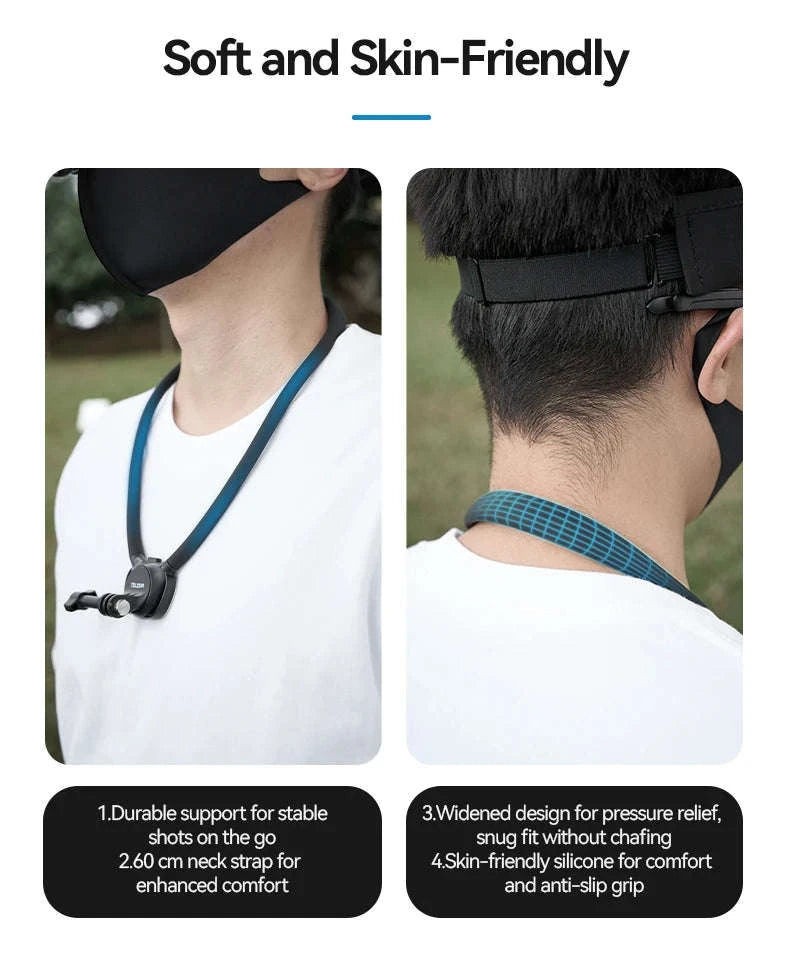 Phone Action Camera Neck Hold Mount by TELESIN-2 in 1 Phone camera