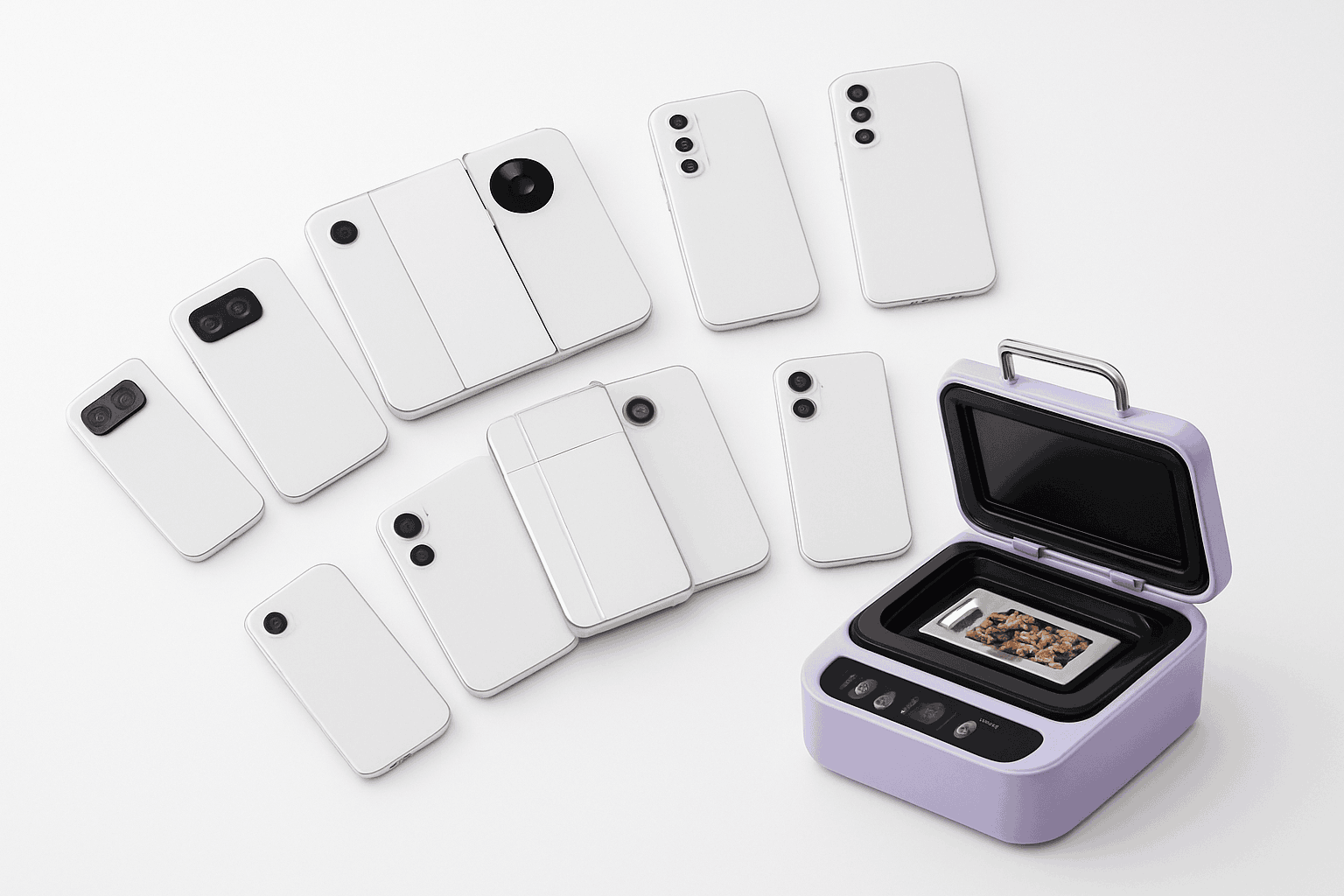 Phone Case Heat Press H17 – 3D Vacuum Transfer for iPhone & Android-White For Android / United States / US