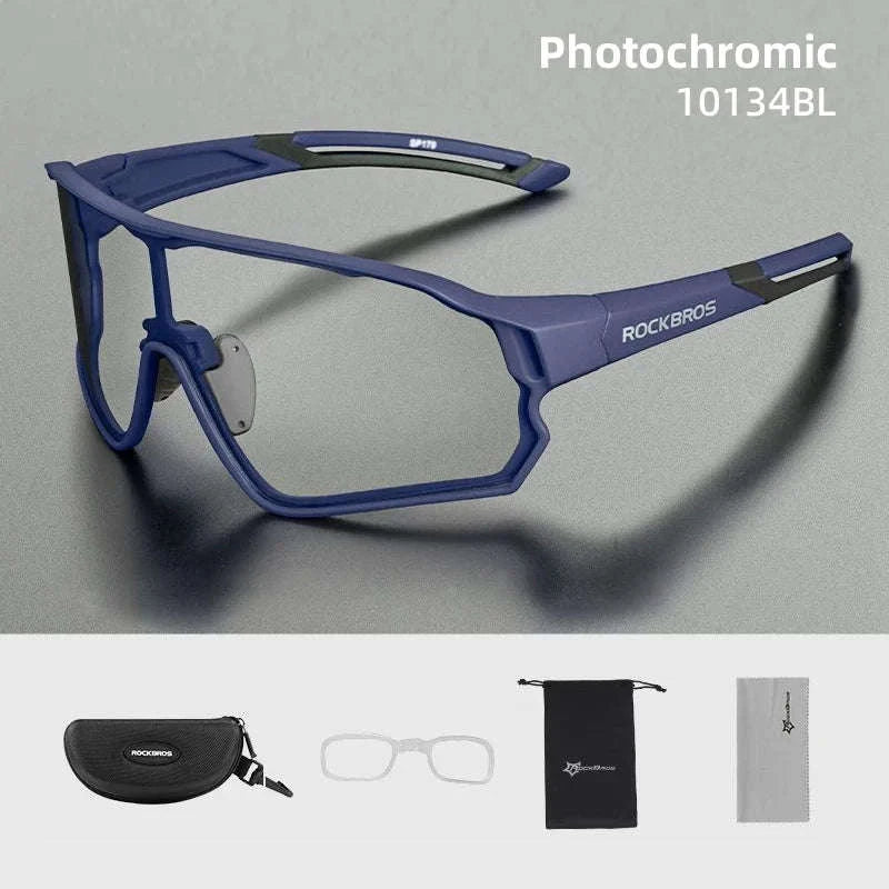 Photochromic Bike Glasses UV400 Cycling Sunglasses for Men and Women-10136 / Photochromic / One Size