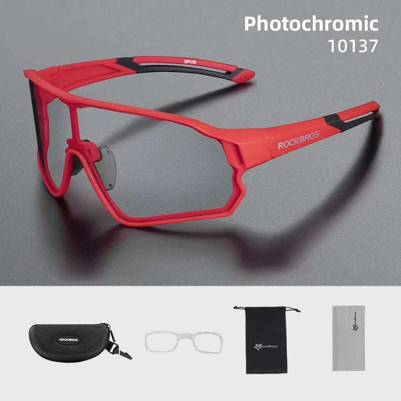 Photochromic Bike Glasses UV400 Cycling Sunglasses for Men and Women-10136 / Photochromic / One Size