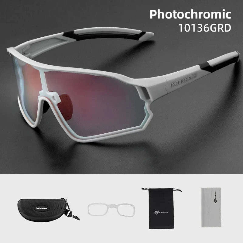 Photochromic Bike Glasses UV400 Cycling Sunglasses for Men and Women-10136 / Photochromic / One Size