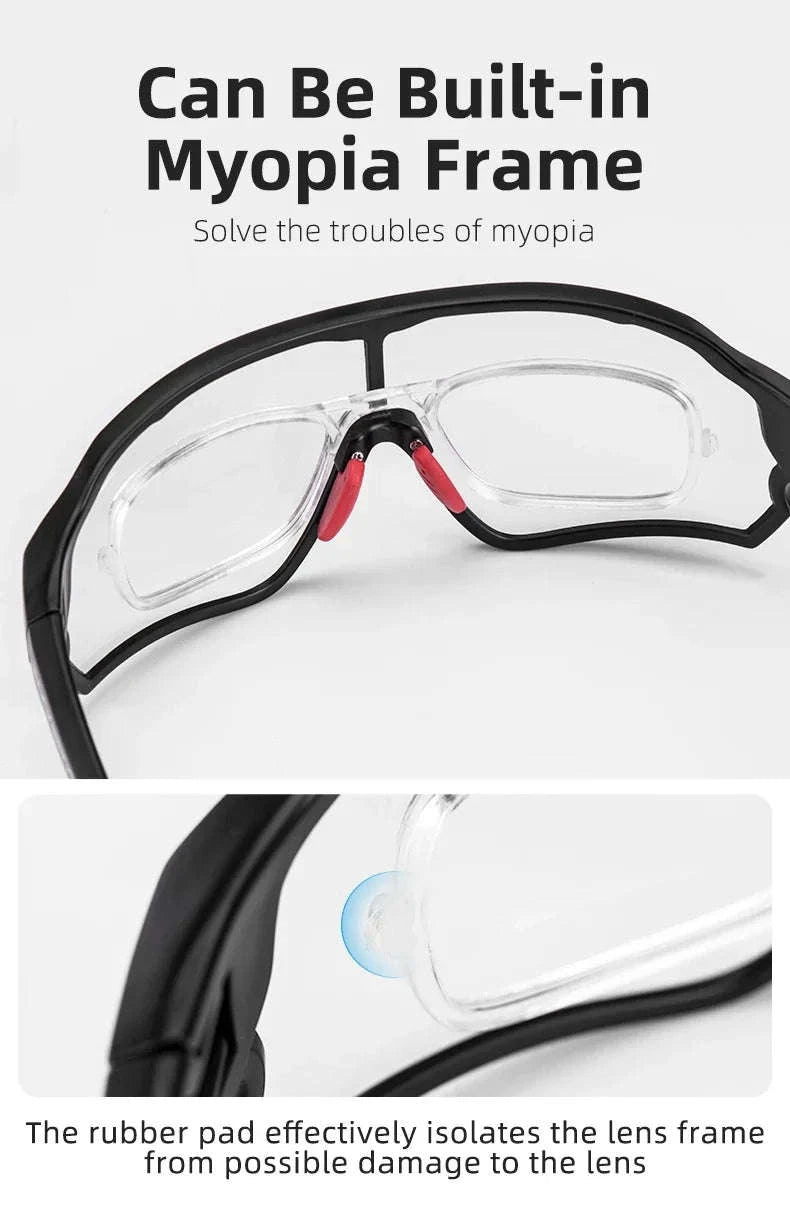 Photochromic Bike Glasses UV400 Cycling Sunglasses for Men and Women-10136 / Photochromic / One Size