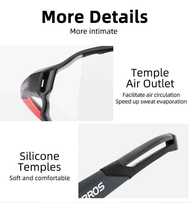 Photochromic Bike Glasses UV400 Cycling Sunglasses for Men and Women-10136 / Photochromic / One Size
