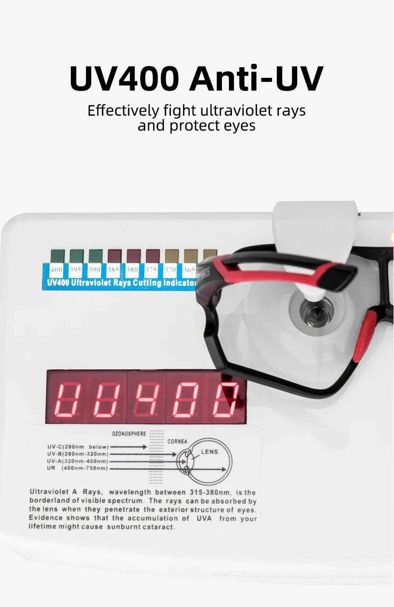 Photochromic Bike Glasses UV400 Cycling Sunglasses for Men and Women-10136 / Photochromic / One Size