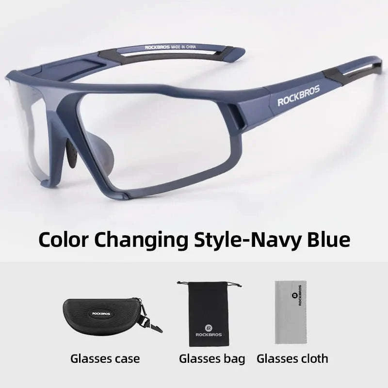 Photochromic Bike Glasses with UV400 Protection-SP216BL / Photochromic / One Size