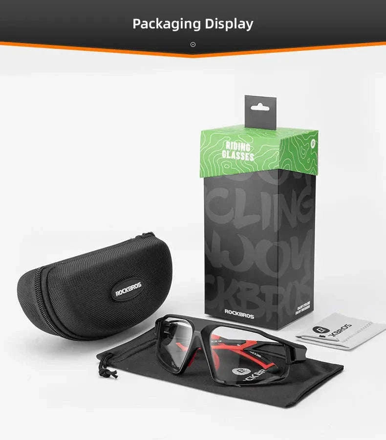 Photochromic Bike Glasses with UV400 Protection-SP216BL / Photochromic / One Size