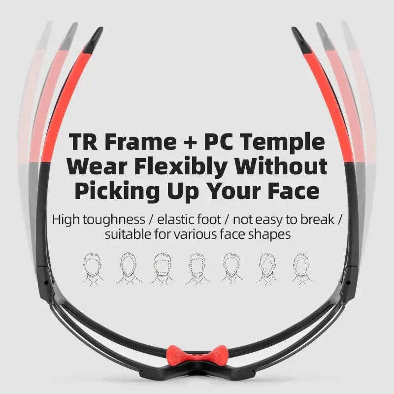 Photochromic Bike Glasses with UV400 Protection-SP216BL / Photochromic / One Size