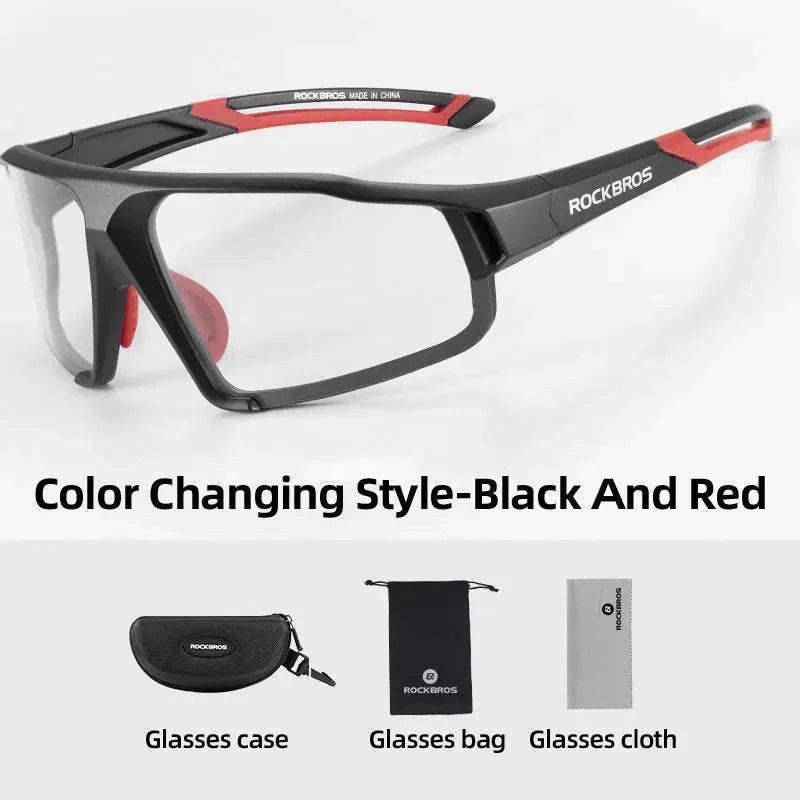 Photochromic Bike Glasses with UV400 Protection-SP216BL / Photochromic / One Size
