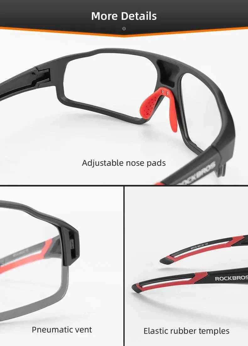 Photochromic Bike Glasses with UV400 Protection-SP216BL / Photochromic / One Size