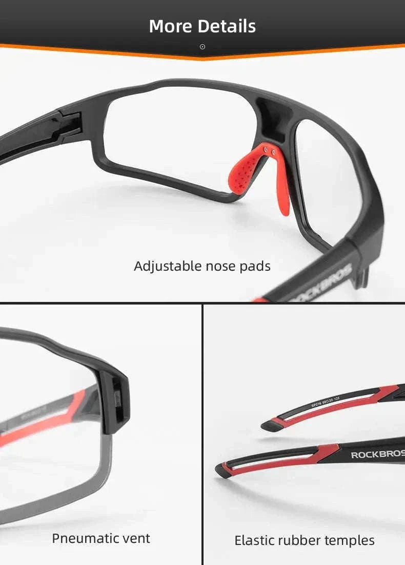 Photochromic Bike Glasses with UV400 Protection-SP216BL / Photochromic / One Size
