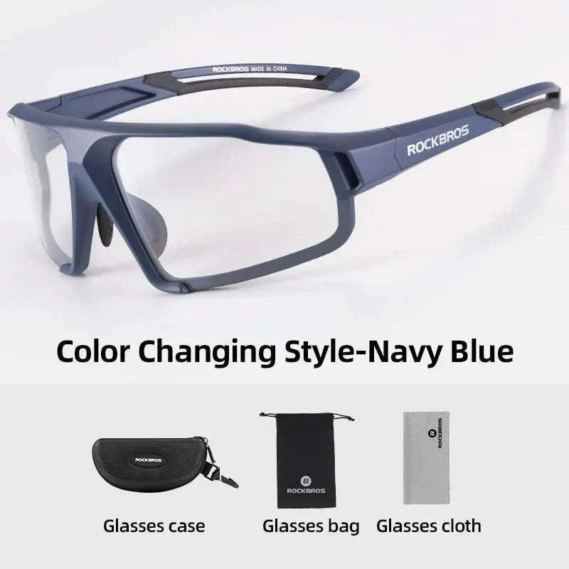 Photochromic Bike Glasses with UV400 Protection-SP216BL / Photochromic / One Size