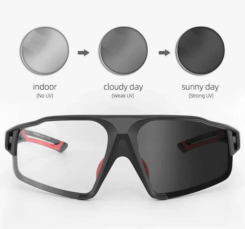 Photochromic Bike Glasses with UV400 Protection-SP216BL / Photochromic / One Size