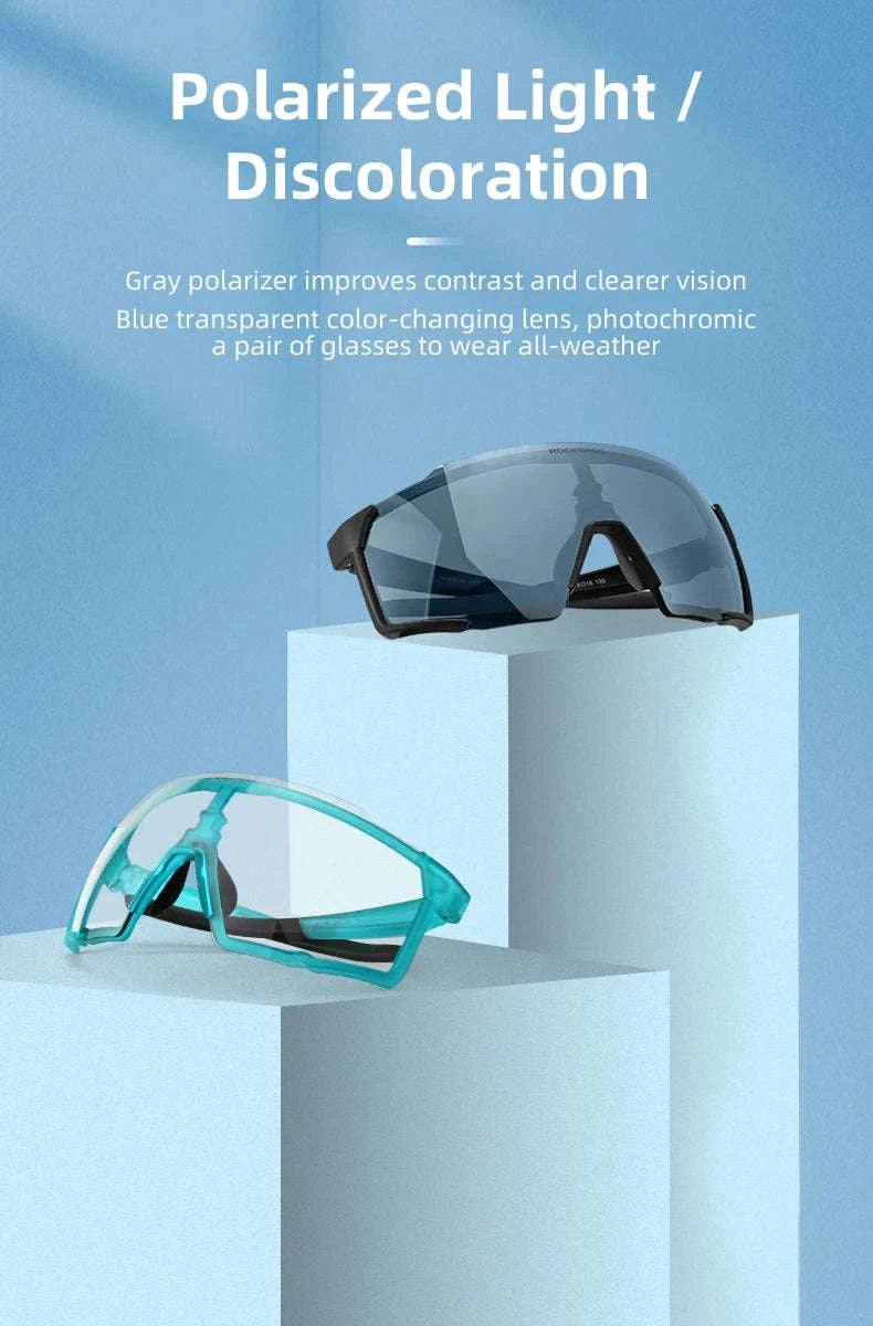 Photochromic Polarized Cycling Glasses UV400 TR90 Sports Eyewear-SP22BWB Photochromic