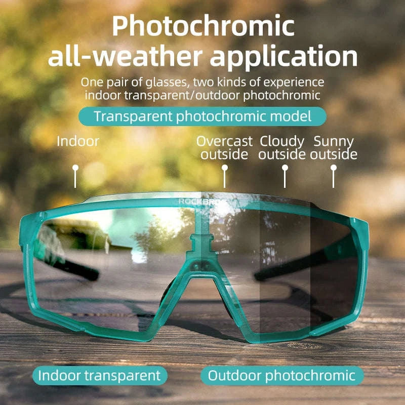 Photochromic Polarized Cycling Glasses UV400 TR90 Sports Eyewear-SP22BWB Photochromic