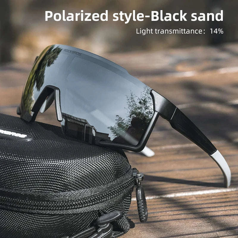 Photochromic Polarized Cycling Glasses UV400 TR90 Sports Eyewear-SP22BWB Photochromic