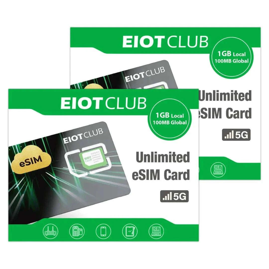 Physical eSIM Card for Android & iPhone with Unlimited Downloads-2 pcs eSIM Cards / China Mainland